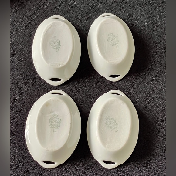 Moschendorf Bavaria Nut Dish Set Handpainted Vintage Dishes Roses 5-piece - Picture 6 of 8